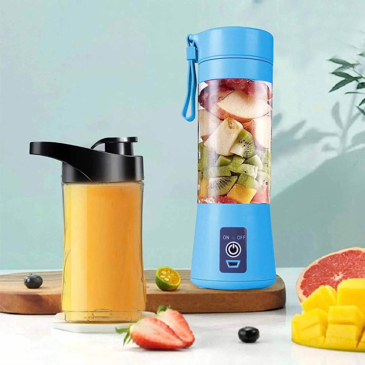 Mini Blender Fruit Mixer Machine Portable Electric Juicer grinder Cup 380ML (Multi)