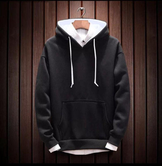 Tom Scott Cotton Fleece Solid Full Sleeves Hoodie